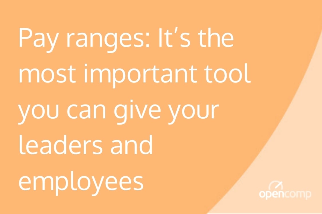 Pay ranges_ It’s the most important tool you can give your leaders and employees