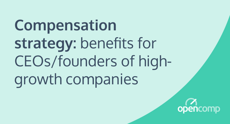 Compensation strategy: benefits for CEOs/founders of high-growth companies