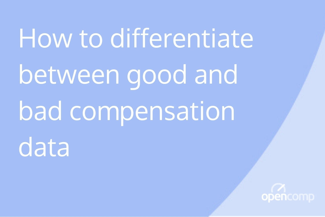 How to differentiate between good and bad compensation data
